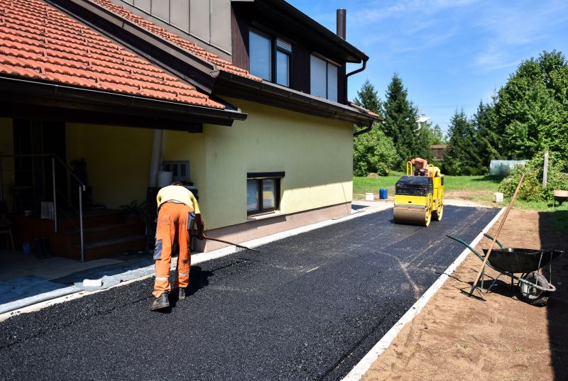 Residential Asphalt Paving in Progress