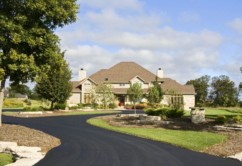 Residential Driveway with Curves